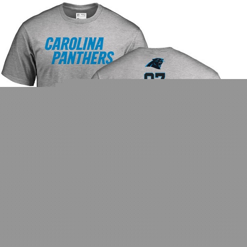 Carolina Panthers Men Ash Mario Addison Backer NFL Football #97 T Shirt